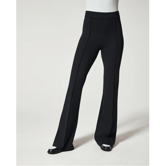 Spanx The Perfect Pant 34"/ Small Tall / Black High Rise Flare Work Ponte - Picture 2 of 7
